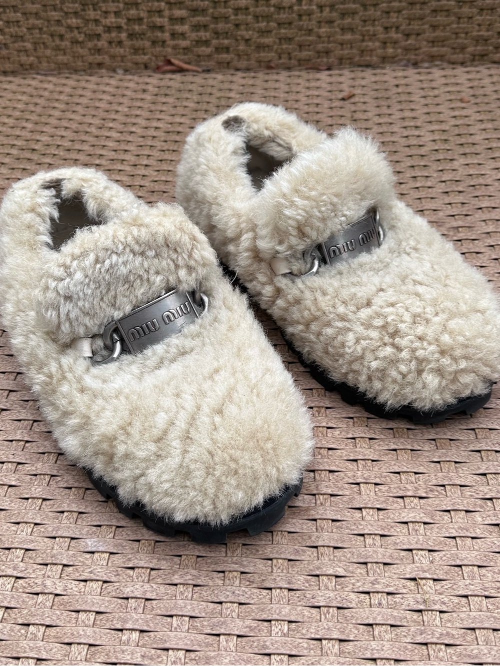 Miu Miu Shearling Buckle Shoes – EU 39